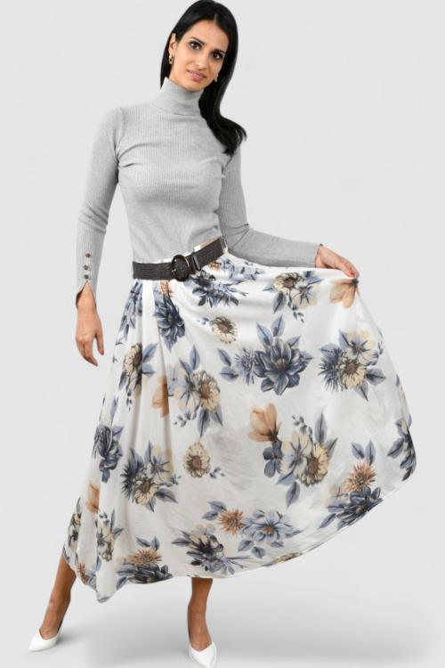 Ženska plava midi suknja Joselyn