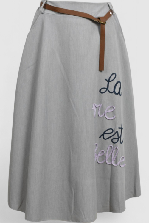 Ženska siva midi suknja May