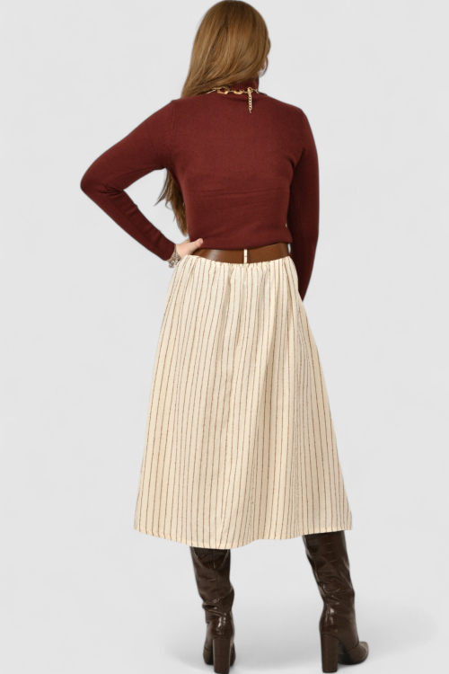 Ženska bež midi suknja Leta