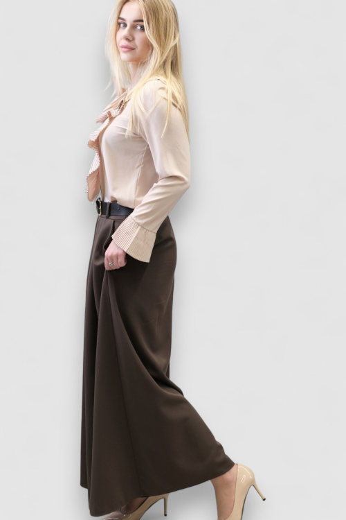 Ženske tamno smeđe  suknja hlače Cicely