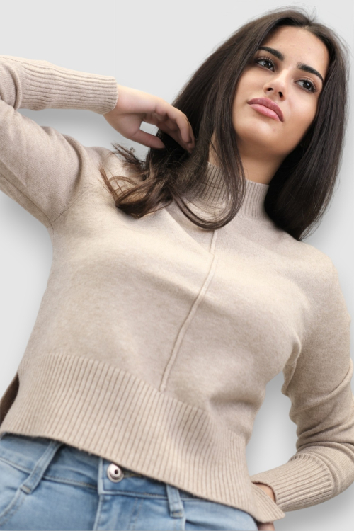 Ženski bež lagani džemper Madeline