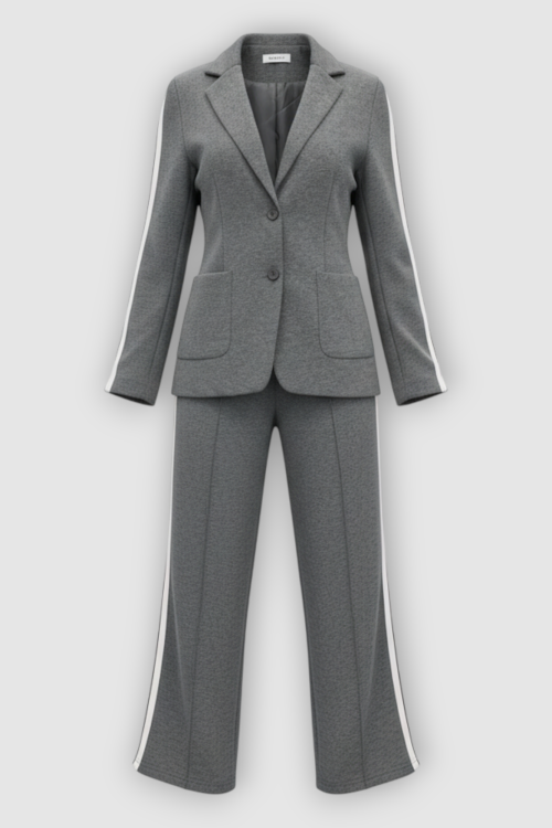 Žensko sivo moderno odijelo sa trakama Caprice