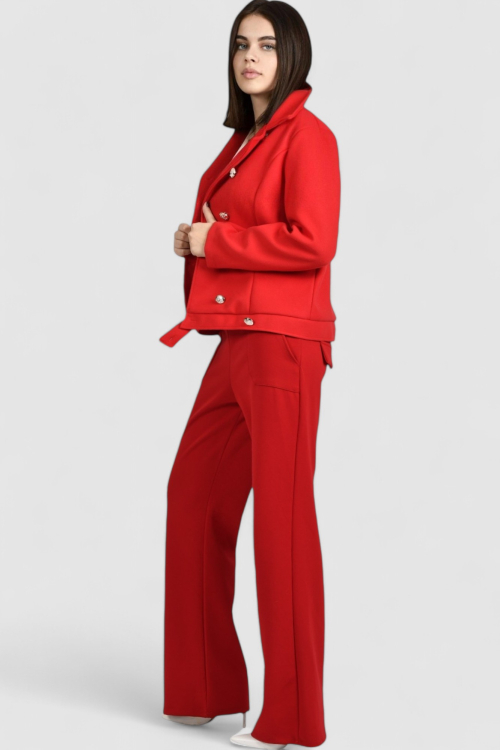 Ženski crveni kratki kaput Billie