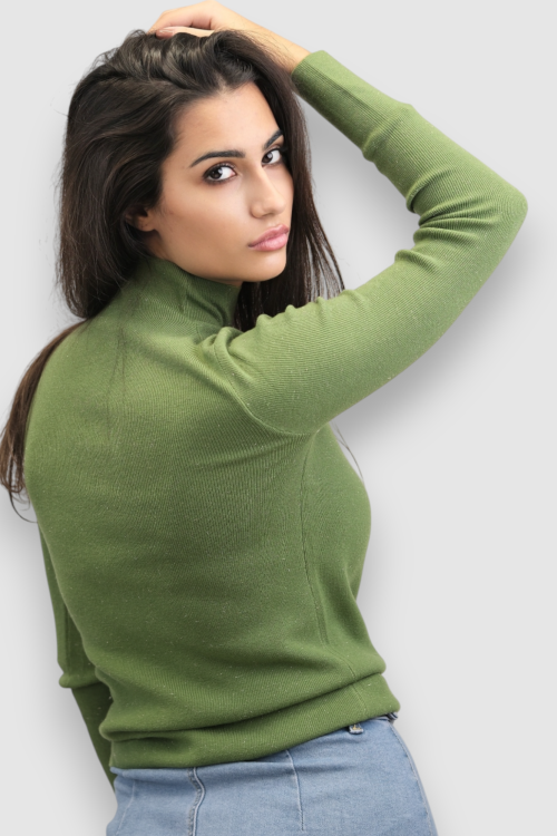Ženski zeleni lagani džemper Opal