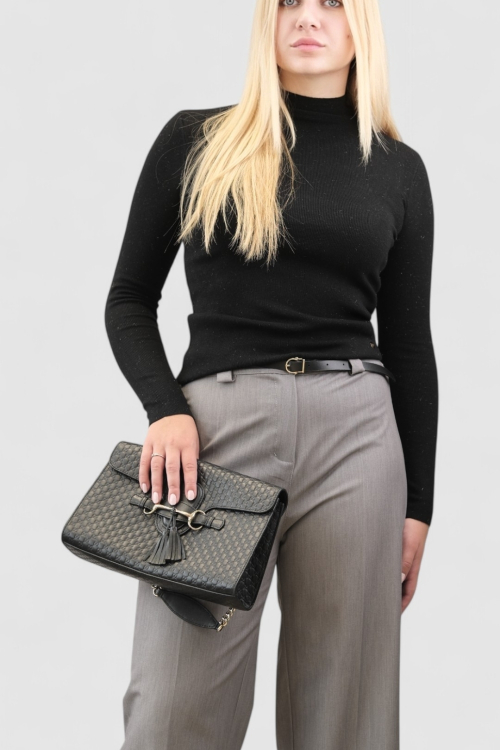 Ženski crni lagani džemper Opal