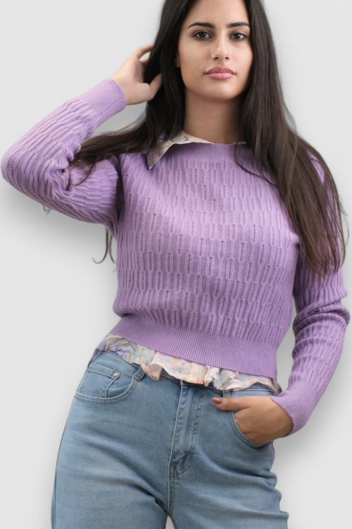 Ženski ljubičasti lagani džemper Stella