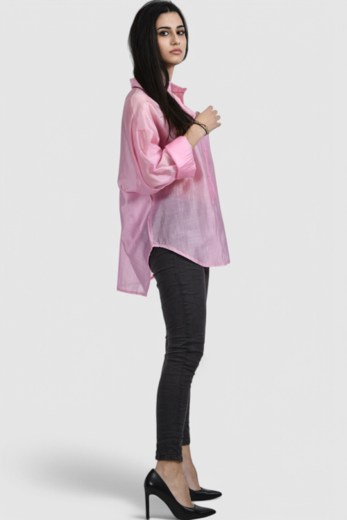 Ženska roza elegantna košulja Annabelle