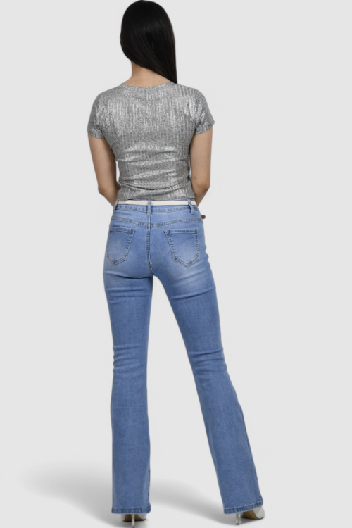 Ženska srebrna majica kratki rukav Gia