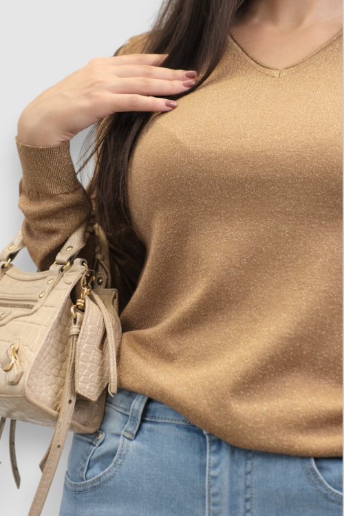 Ženski camel lagani džemper Amalia