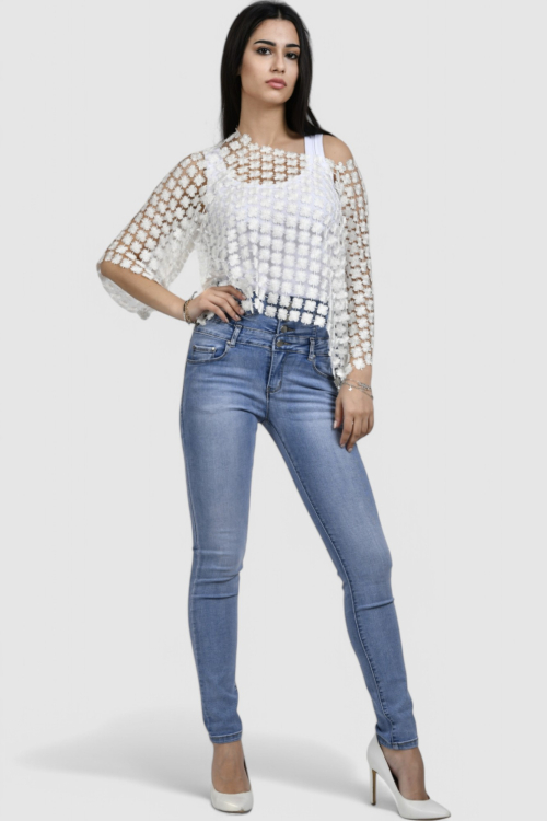 Ženski bijeli top Elodiie