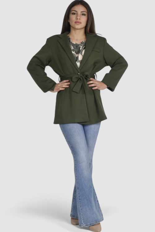 Ženski zeleni dugi sako Fay