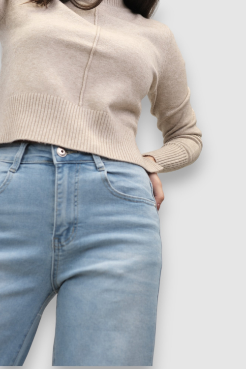 Ženski bež lagani džemper Madeline