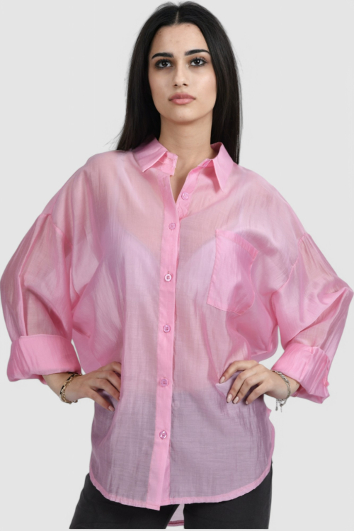 Ženska roza elegantna košulja Annabelle