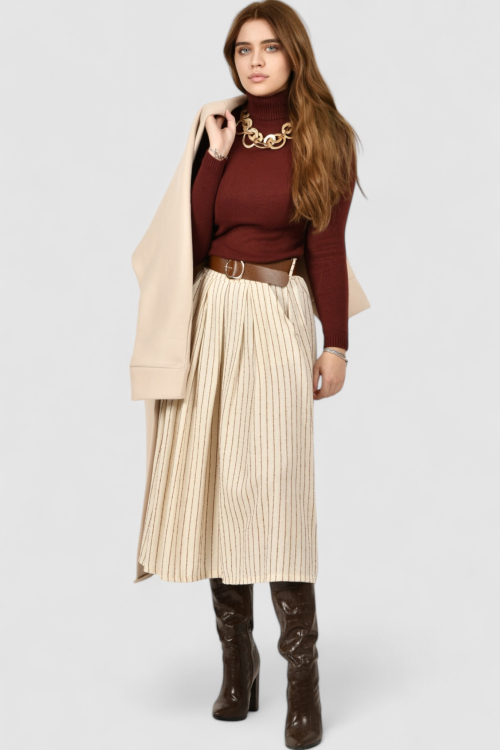 Ženski smeđi lagani džemper Zoey