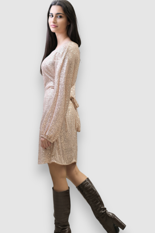 Ženska bež večernja haljina Finley