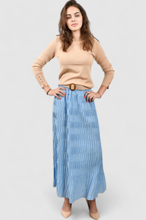 Ženska plava plisirana suknja Briell
