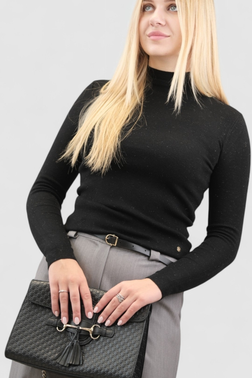 Ženski crni lagani džemper Opal