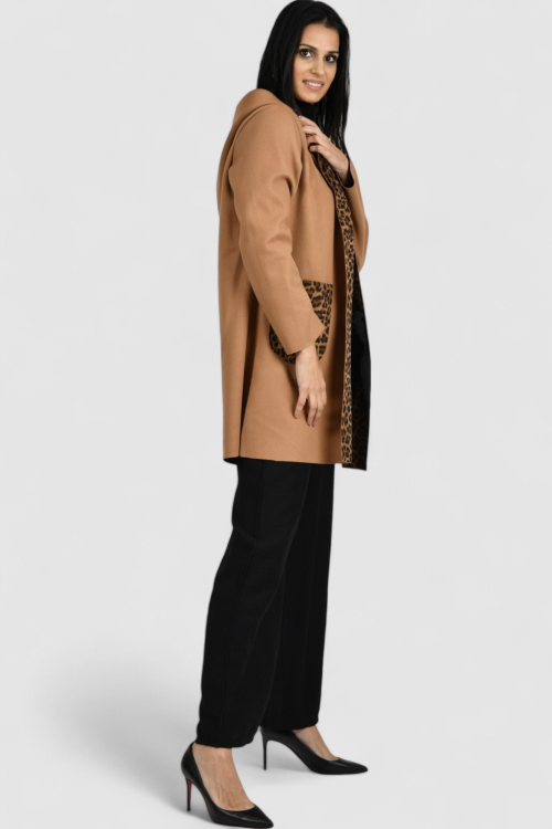 Ženski smeđi midi kaput Bluebell