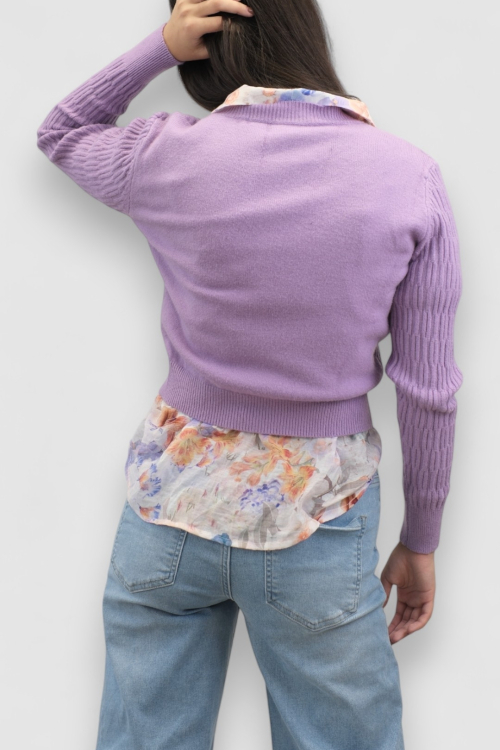 Ženski ljubičasti lagani džemper Stella