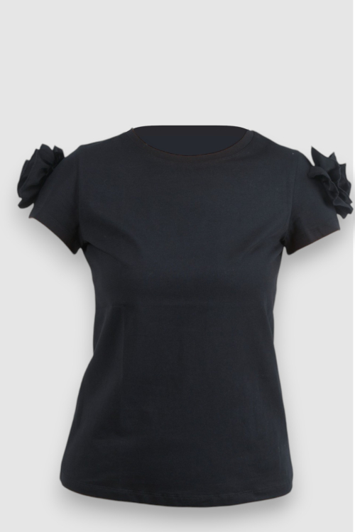 Ženska crna majica kratki rukav  Zillah