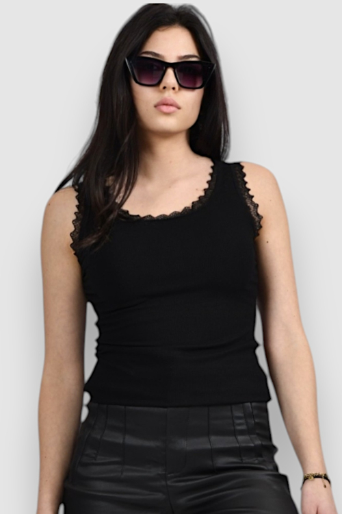 Ženska crna majica bez rukava Danielle