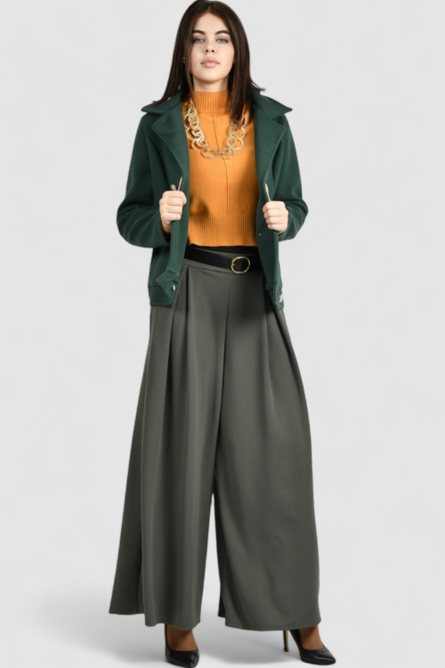 Ženski zeleni kratki kaput Billie