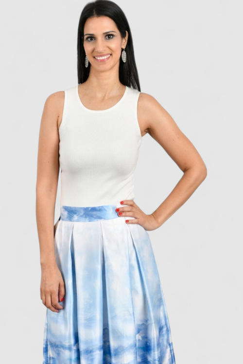 Ženska bijela majica bez rukava Lilya