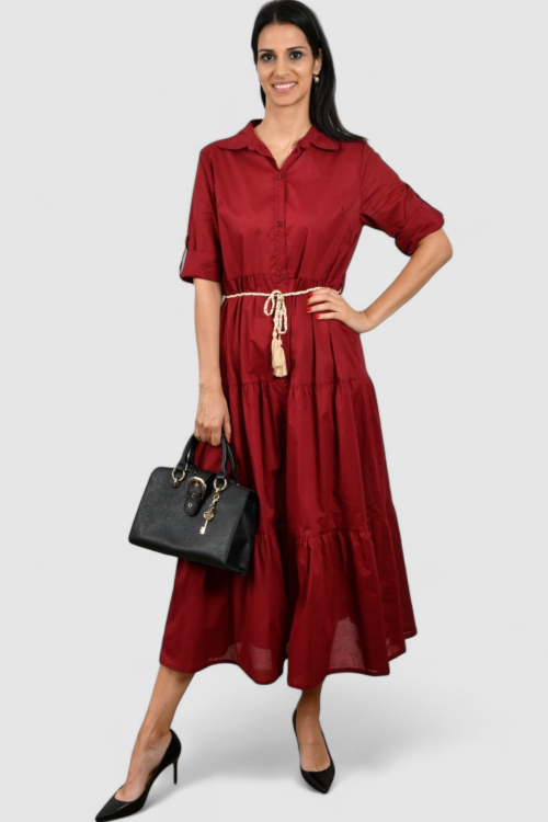 Ženska crvena svakodnevna haljina Eloisa