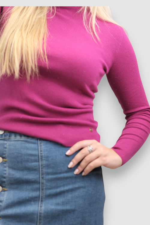 Ženski rozi lagani džemper Opal