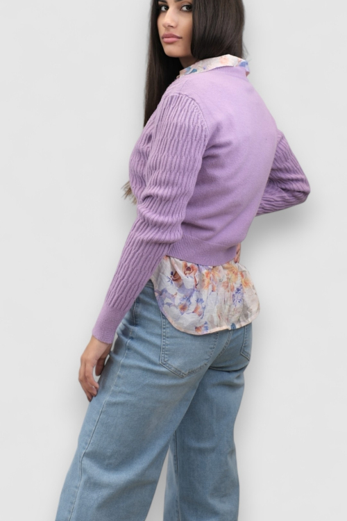 Ženski ljubičasti lagani džemper Stella