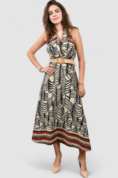 Ženska bež svakodnevna haljina Destiny