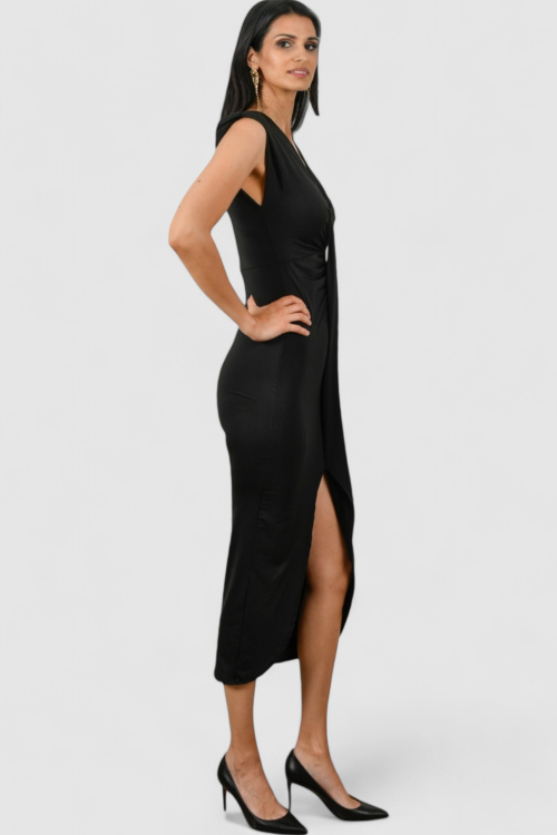 Ženska crna večernja haljina Lettie