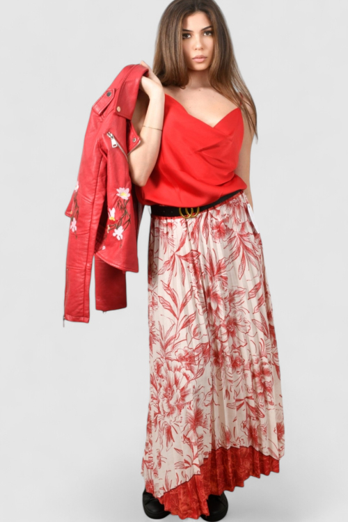 Ženski crveni elegantni top Scarlet