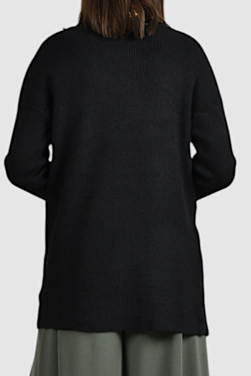 Ženski crni kratki kardigan Jossie