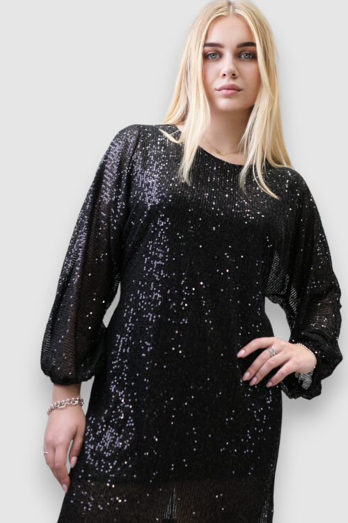 Ženska crna  večernja haljina Finley