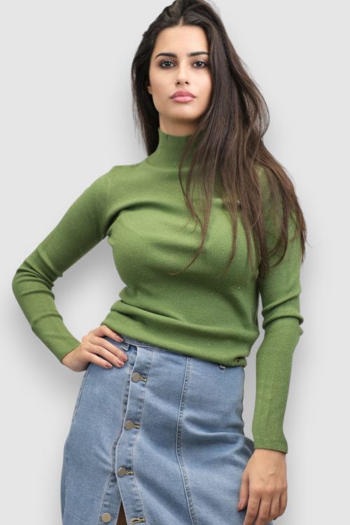 Ženski zeleni lagani džemper Opal