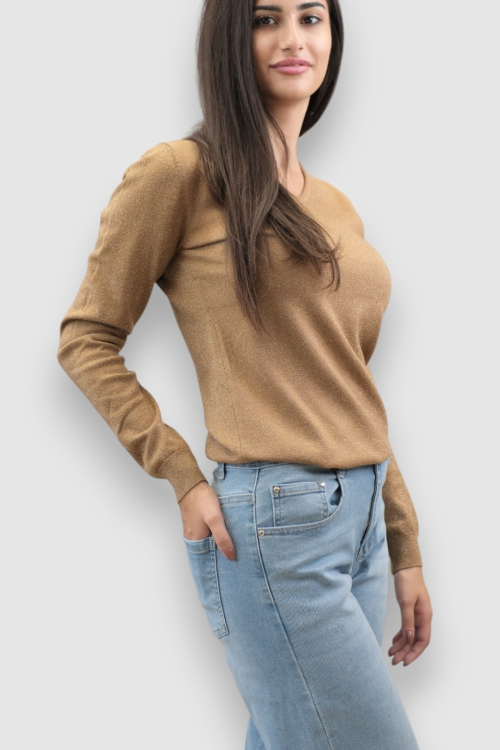Ženski camel lagani džemper Amalia