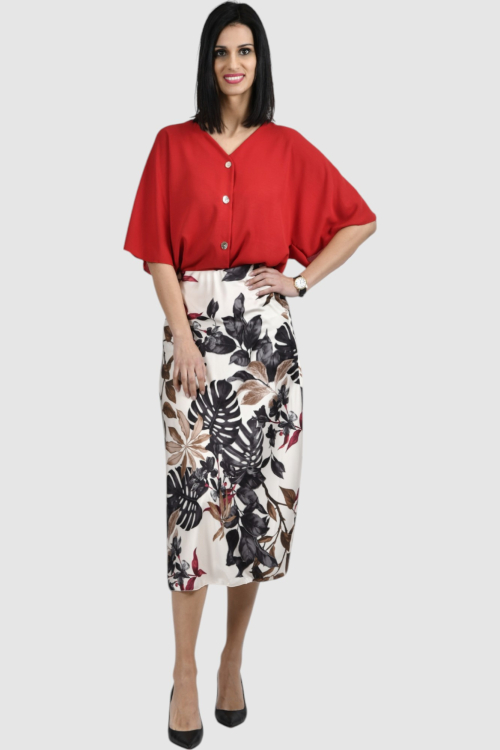 Ženska plava midi suknja Anastasia