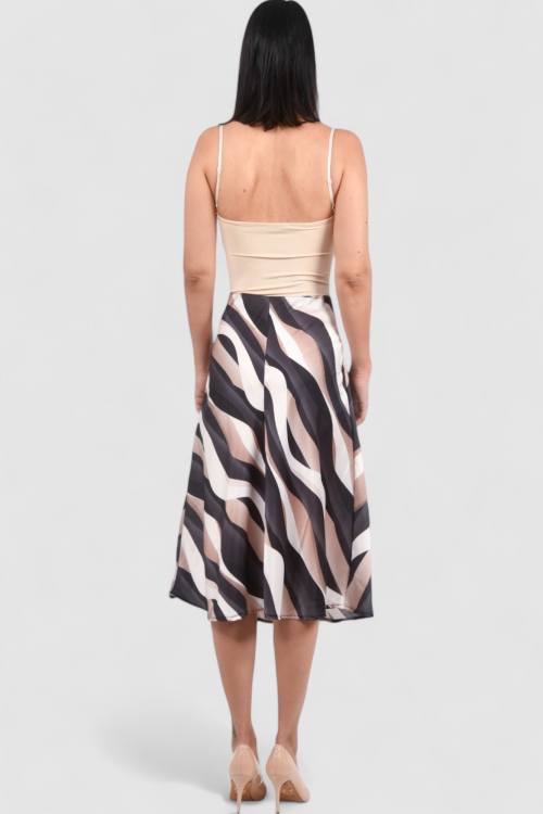 Ženska smeđa midi suknja Amayena