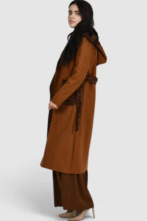 Ženski dugi kaput Paris Marron