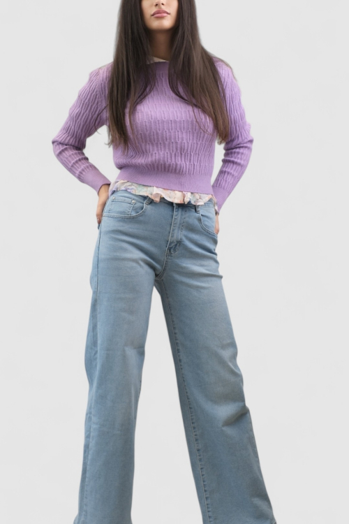 Ženski ljubičasti lagani džemper Stella