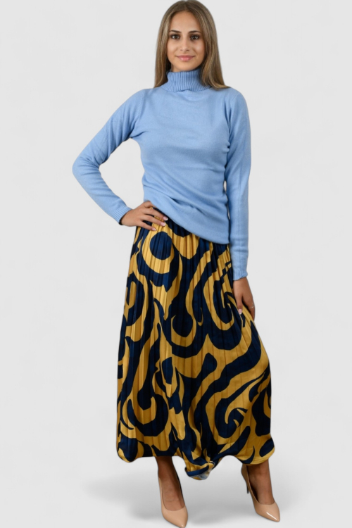 Ženska plava plisirana suknja Eli