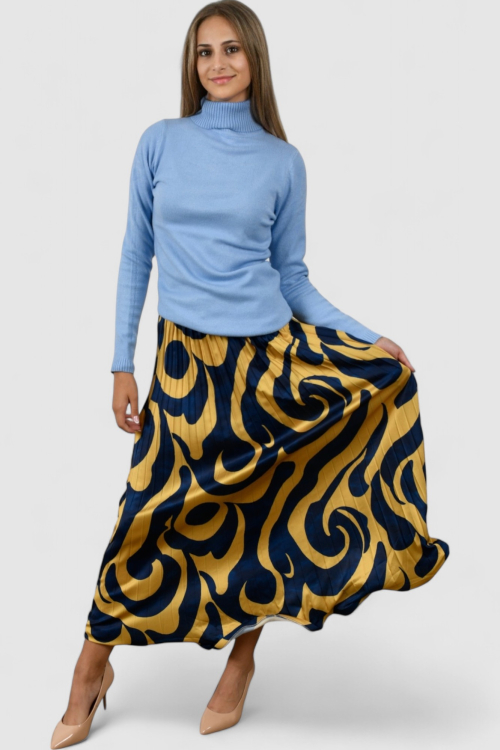 Ženska plava plisirana suknja Eli