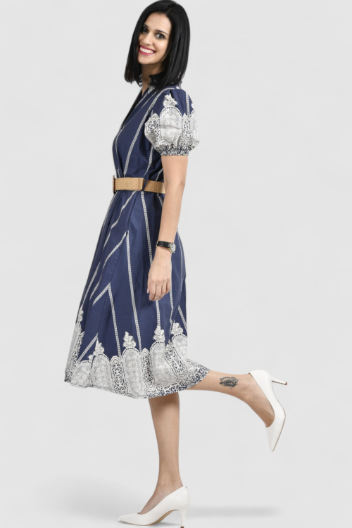 Ženska plava svakodnevna haljina Helena