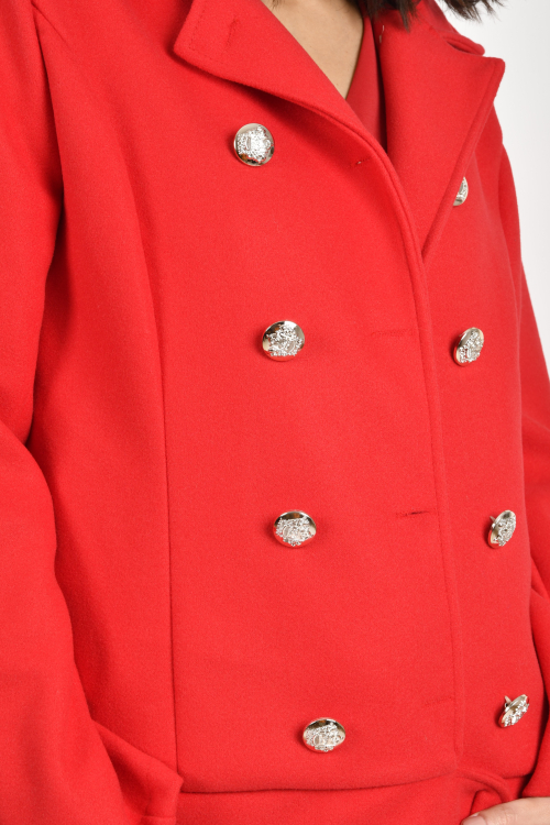 Ženski crveni kratki kaput Billie