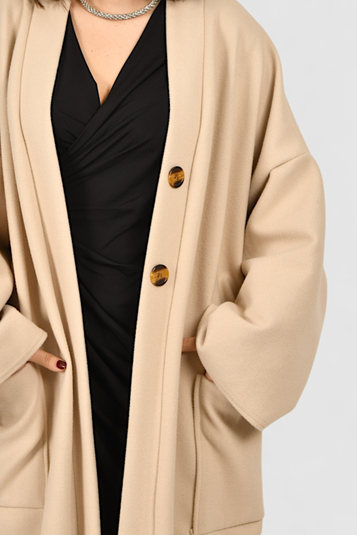 Ženski bež dugi kaput Madison