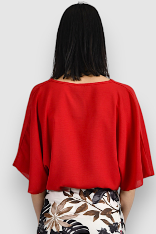 Ženska crvena elegantna košulja Ivelisse