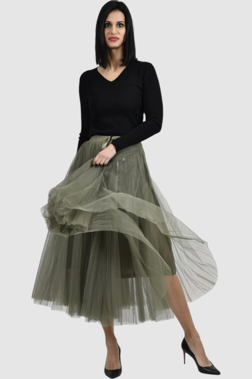 Ženska zelena maxi suknja Isabel Army