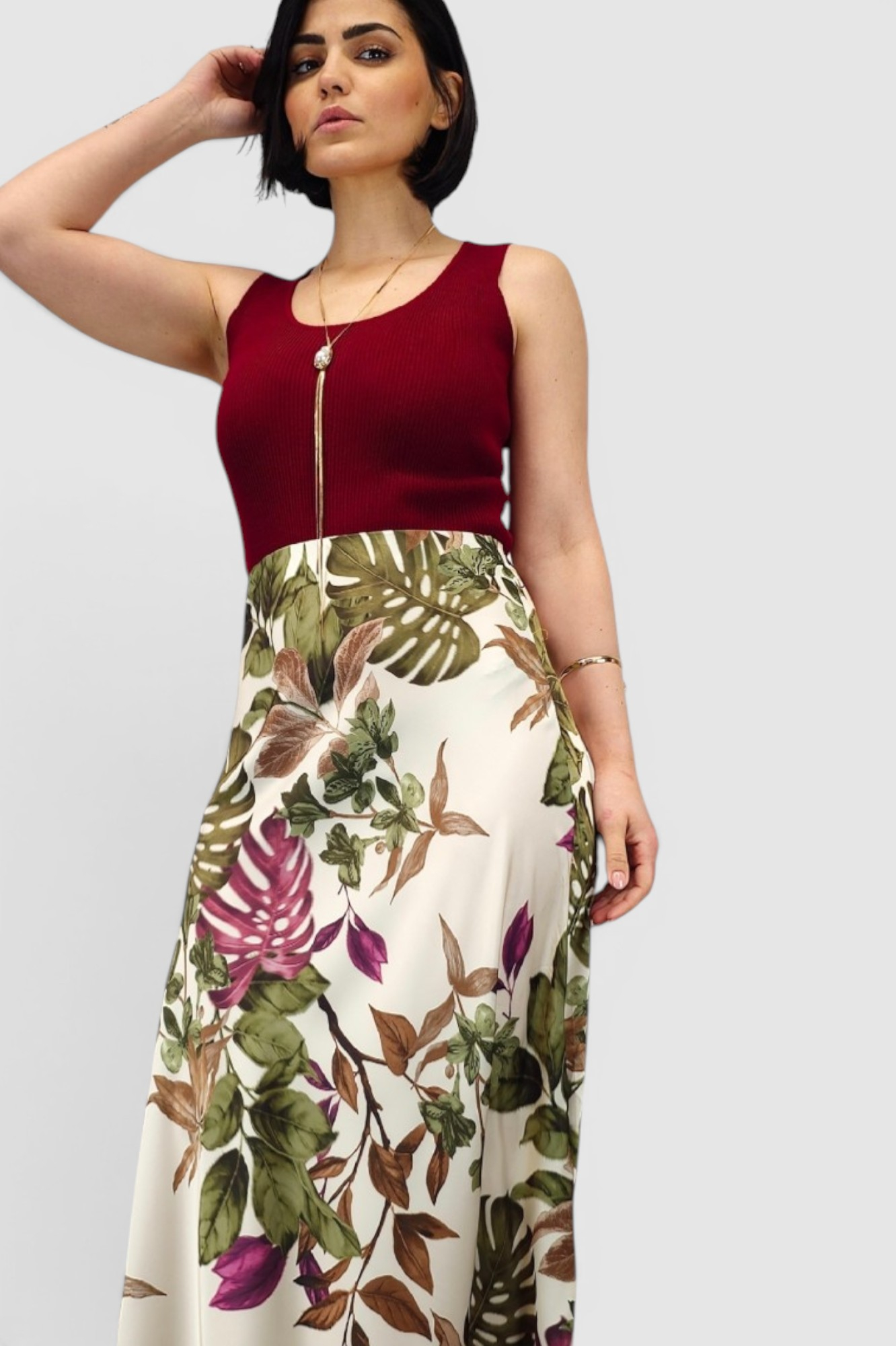 Ženska zelena lagana midi suknja Anastasie